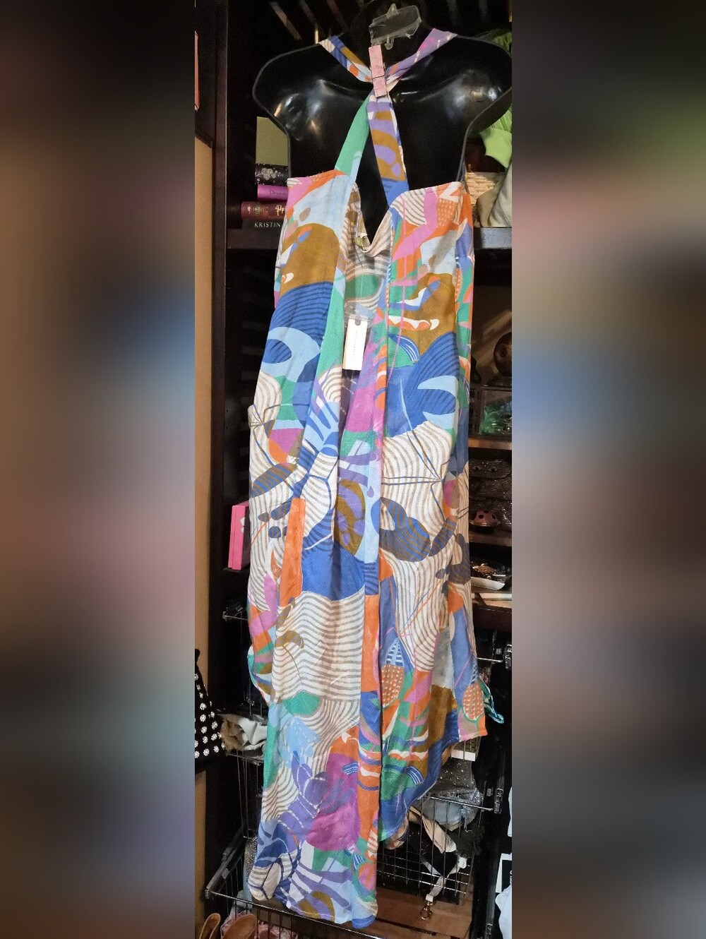 Anthropologie Celandine Beaded Market Stall Multi-Color Printed Maxi Dress Size - Picture 10 of 10